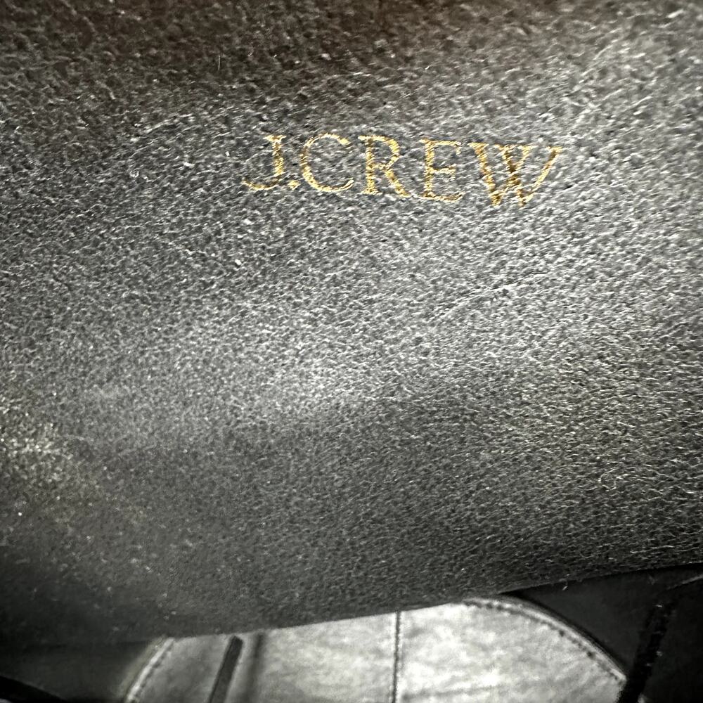 J. Crew Berkeley Bucket Bag 13" Laptop Leather Suede Strap Navy Blue Black - Picture 4 of 7